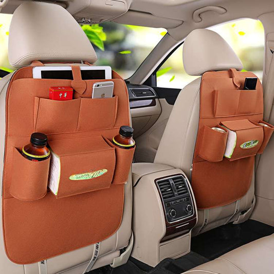 Brown Car Seat hanging bag Storage