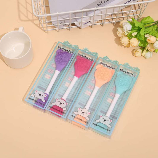 Silicone 2 in 1 Tool for clay mask   Applications and scrub face Brush cleanser