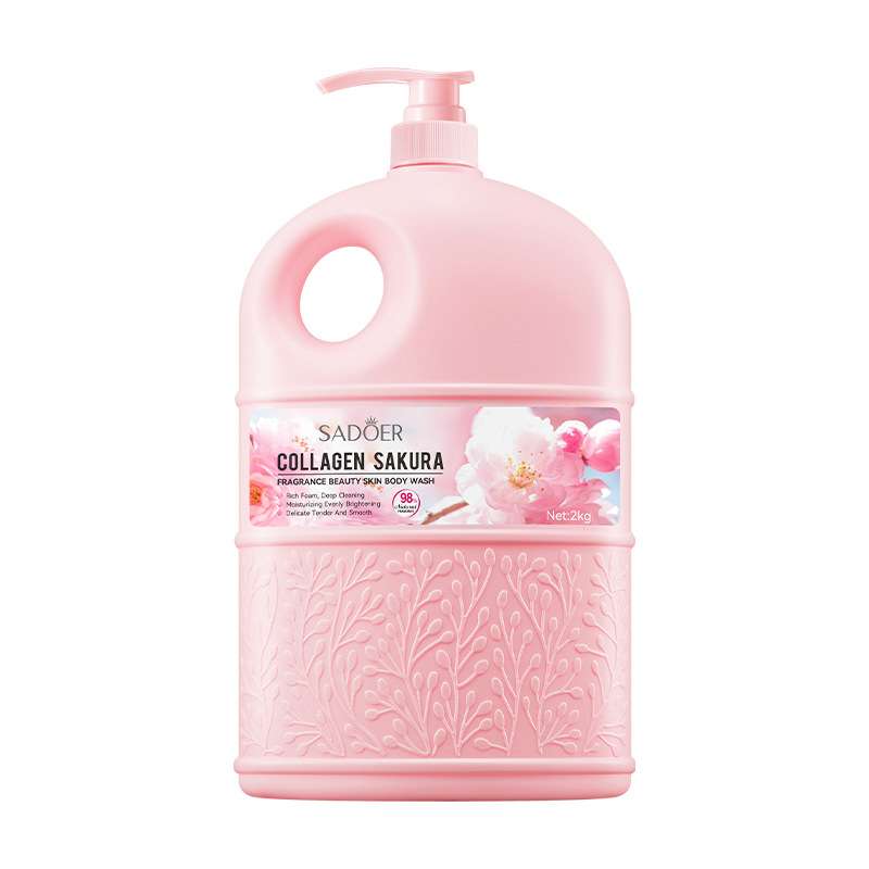 2kg Collagen Sakura Fragrance Exfoliant Body wash for texture skin and Body acne