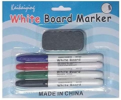 4 colour's white board maker with free white board cleaner