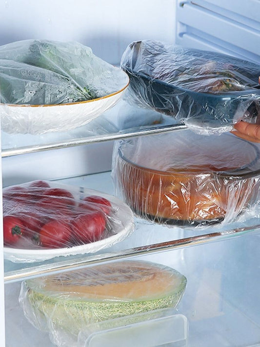 100pcs Disposable Clear Food Cover