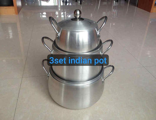 3 set Indian pot (25years guarantee) sizes : 22/20/18cm