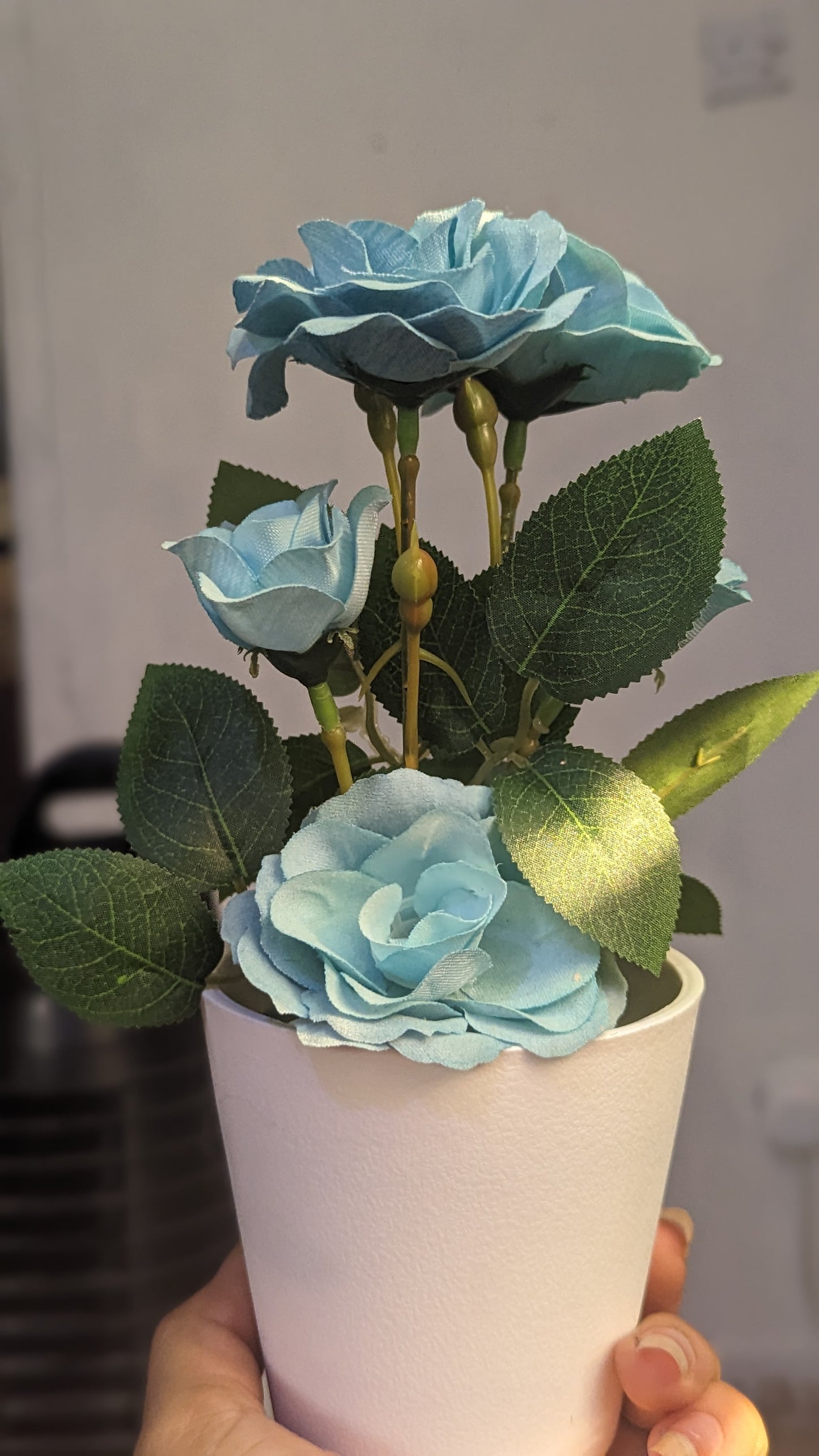 Blue Roses with vase