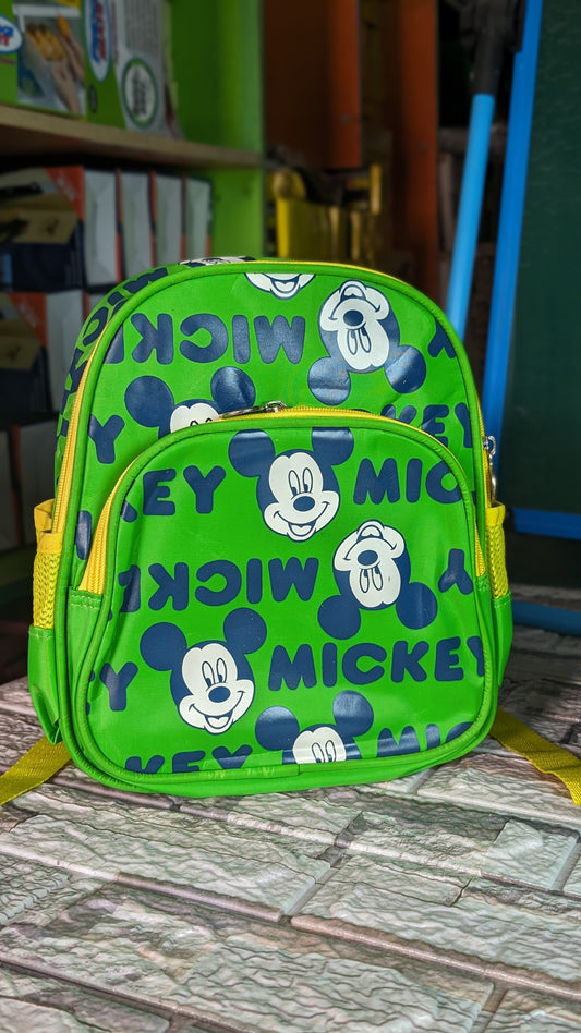 Green Mickey Mouse School bag
