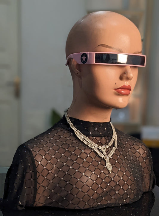 Futurism cop glasses pink