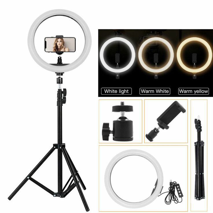 10inches Ringlight with 3 Light Shades +Tripod + phone holder