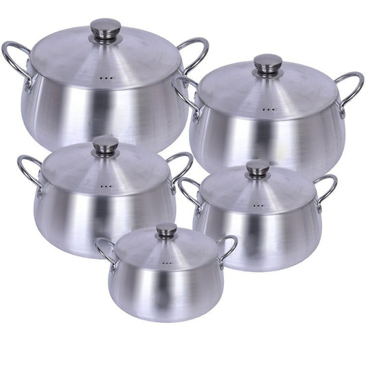 5pcs Indian pot (25years guarantee) sizes :26/24/22/20/18cm