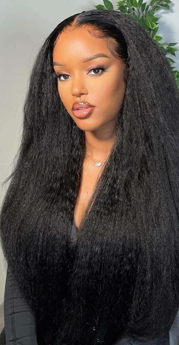 Kinky frontal  Frontal hair wig 28inches