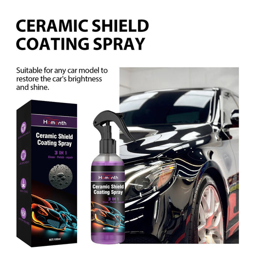 HOMONTH 3inl (CLEAN/POLISH/REPAIR) CAR CERAMIC  SHIELD WAX COATING SPRAY