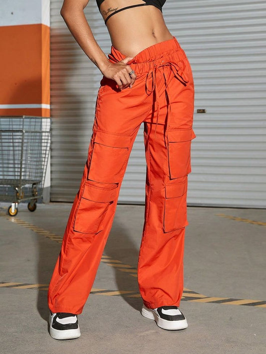 Orange Cargo pants