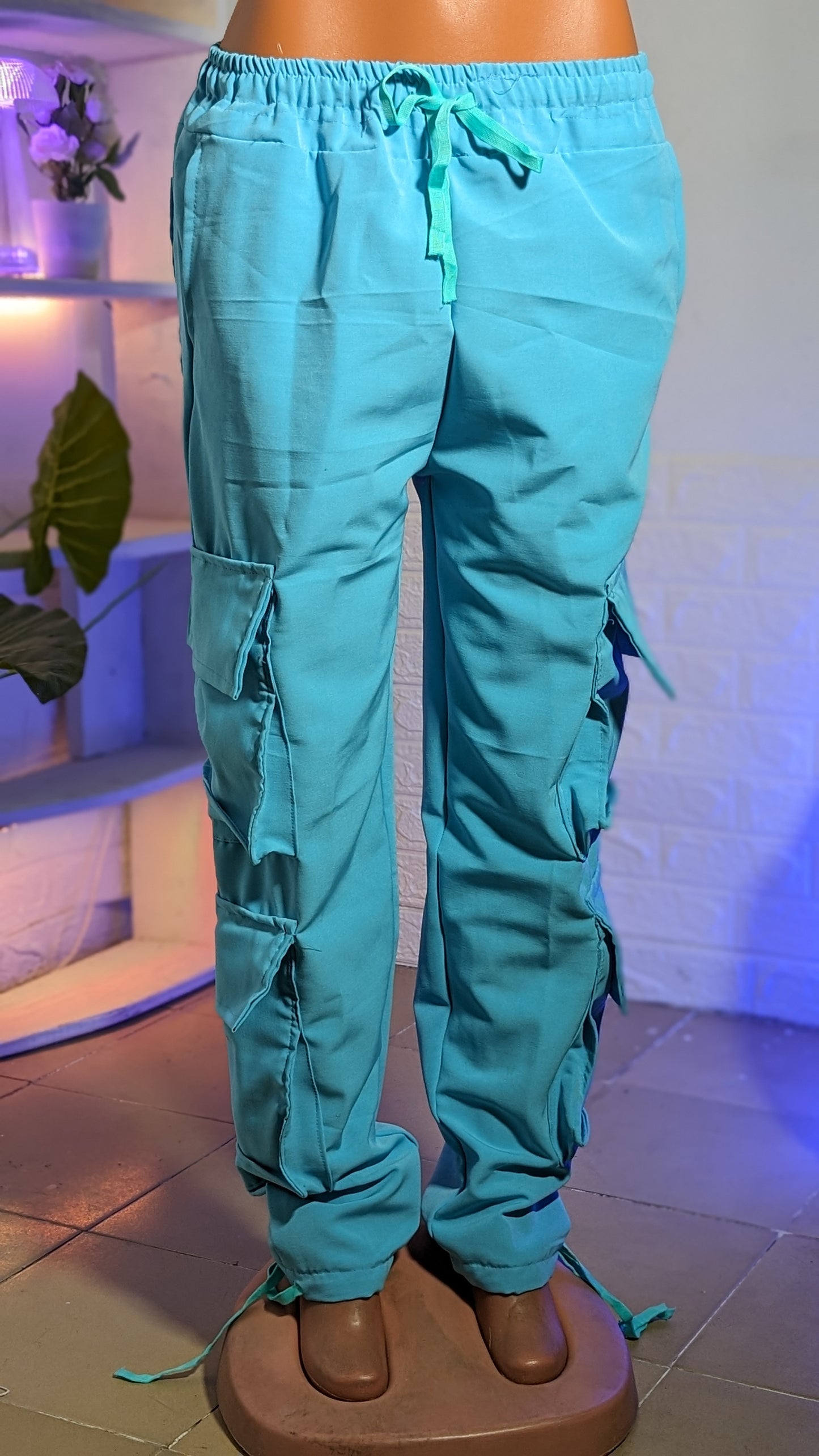 Blue cargo pants